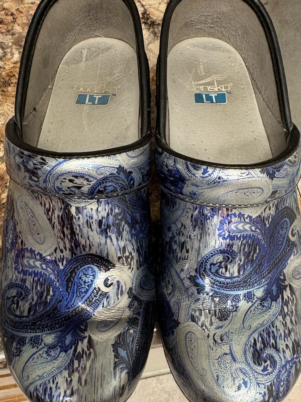 Dansko Women's Blue Paisley LT Clogs